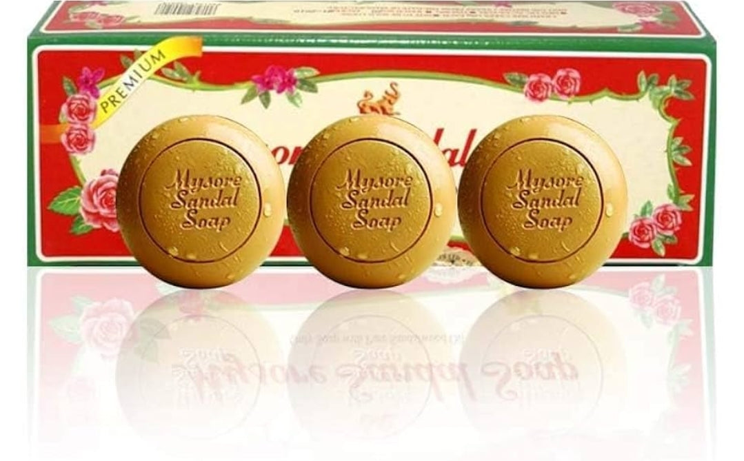 Mysore Pure Natural Sandalwood Oil Ayurvedic Soap - 3 x 150g bars in 1 gift pack